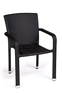 Saigon karmstol, svart
